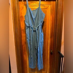 Universal Thread Chambray Belted Jumpsuit